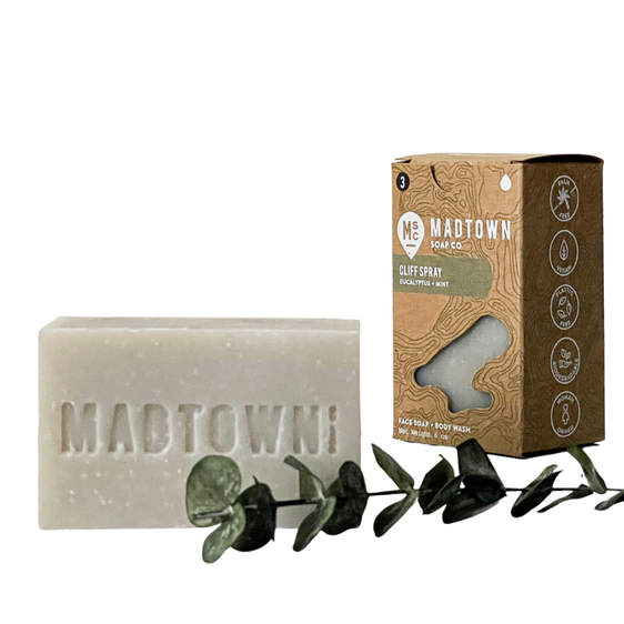 Cliff Spray, Eucalyptus + Mint Soap