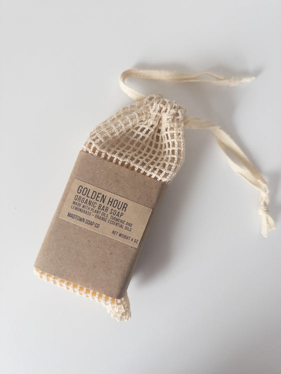 Golden Hour Turmeric Organic Soap + Wash Bag